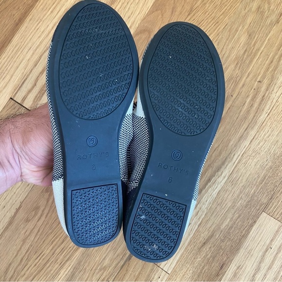 Rothy’s Round Toe Cap Toe Plaid Check Flats Shoes size 6 - Picture 8 of 11